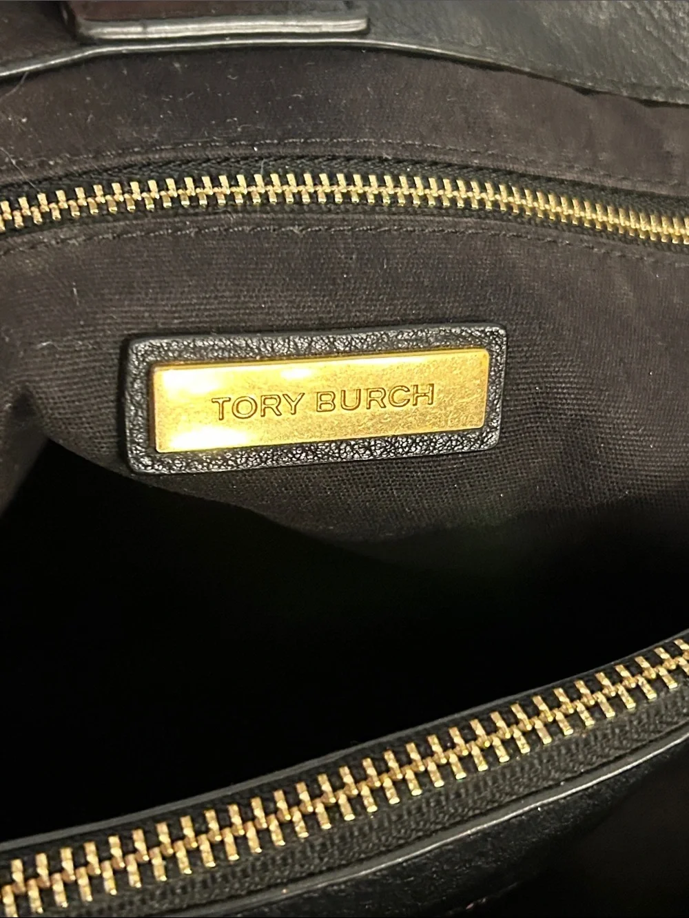 Tory Burch Chelsea Slouchy Black Pebbled Leather Tote Leather & Chain Handles